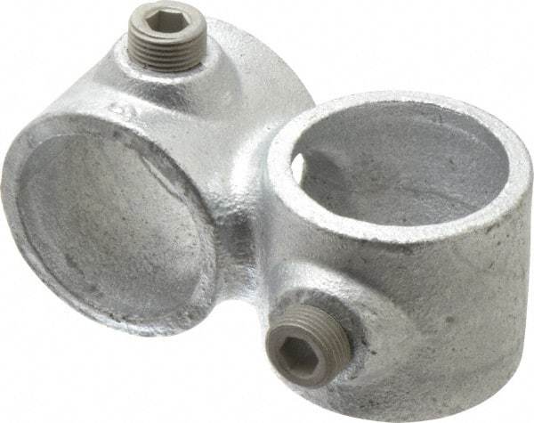 Kee - 1-1/4" Pipe, Crossover, Malleable Iron Cross Pipe Rail Fitting - Galvanized Finish - Americas Industrial Supply