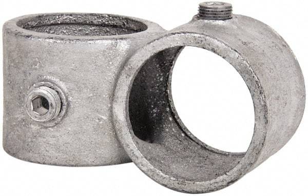 Kee - 2" Pipe, Crossover, Malleable Iron Cross Pipe Rail Fitting - Galvanized Finish - Americas Industrial Supply