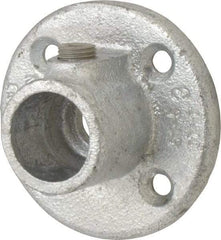 Kee - 3/4" Pipe, Medium Flange, Malleable Iron Flange Pipe Rail Fitting - Galvanized Finish - Americas Industrial Supply