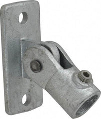Kee - 3/4" Pipe, Swivel Flange, Malleable Iron Flange Pipe Rail Fitting - Galvanized Finish - Americas Industrial Supply