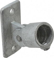 Kee - 1" Pipe, Swivel Flange, Malleable Iron Flange Pipe Rail Fitting - Galvanized Finish - Americas Industrial Supply