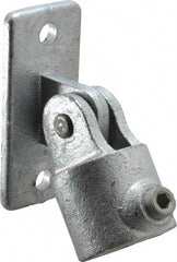 Kee - 1-1/4" Pipe, Swivel Flange, Malleable Iron Flange Pipe Rail Fitting - Galvanized Finish - Americas Industrial Supply