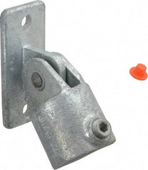 Kee - 1-1/2" Pipe, Swivel Flange, Malleable Iron Flange Pipe Rail Fitting - Galvanized Finish - Americas Industrial Supply