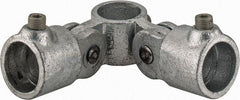 Kee - 1" Pipe, Malleable Iron Swivel Socket Pipe Rail Fitting - Galvanized Finish - Americas Industrial Supply