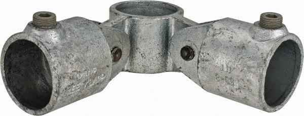 Kee - 1-1/2" Pipe, Malleable Iron Swivel Socket Pipe Rail Fitting - Galvanized Finish - Americas Industrial Supply