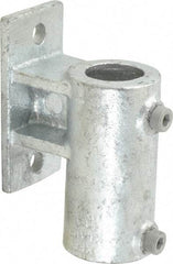 Kee - 1-1/2" Pipe, Malleable Iron Rail Base Pipe Rail Fitting - Galvanized Finish - Americas Industrial Supply