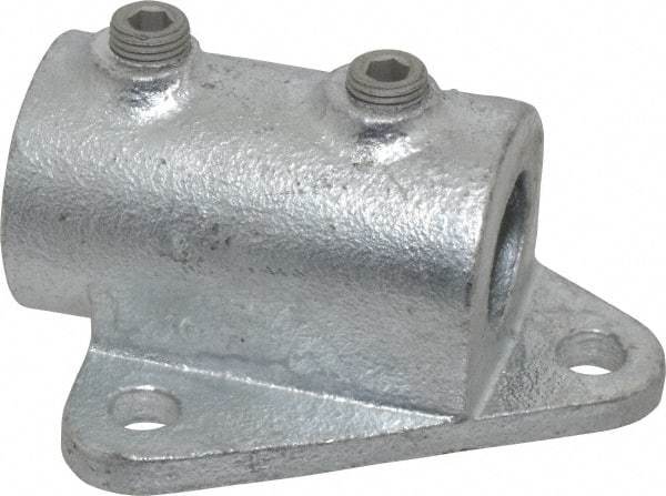 Kee - 1" Pipe, Wall Mount Flange, Malleable Iron Flange Pipe Rail Fitting - Galvanized Finish - Americas Industrial Supply