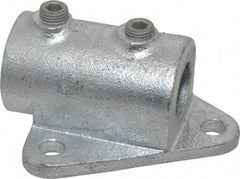 Kee - 1" Pipe, Wall Mount Flange, Malleable Iron Flange Pipe Rail Fitting - Galvanized Finish - Americas Industrial Supply