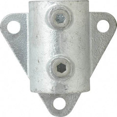 Kee - 1-1/4" Pipe, Wall Mount Flange, Malleable Iron Flange Pipe Rail Fitting - Galvanized Finish - Americas Industrial Supply