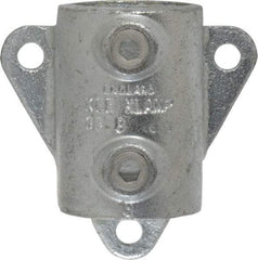 Kee - 1-1/2" Pipe, Wall Mount Flange, Malleable Iron Flange Pipe Rail Fitting - Galvanized Finish - Americas Industrial Supply