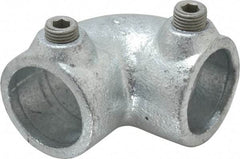Kee - 1" Pipe, 90° Elbow, Malleable Iron Elbow Pipe Rail Fitting - Galvanized Finish - Americas Industrial Supply