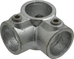 Kee - 1" Pipe, Side Outlet Tee, Malleable Iron Tee Pipe Rail Fitting - Galvanized Finish - Americas Industrial Supply
