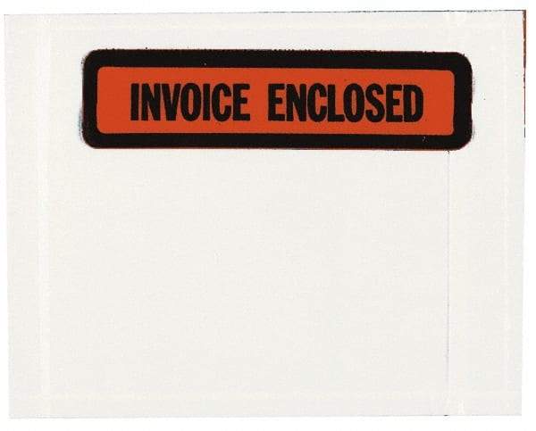 Nifty Products - 1,000 Piece, 5-1/2" Long x 4-1/2" Wide, Envelope - Invoice Enclosed, Clear - Americas Industrial Supply