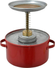 Eagle - 1 Quart Capacity, 8 Inch High x 6-1/4 Inch Diameter, Galvanized Steel Plunger Can - 5-1/4 Inch Dasher Diameter, Red, Approval Listing/Regulation FM - Americas Industrial Supply
