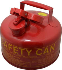 Eagle - 1 Gal Galvanized Steel Type I Safety Can - 10" High x 9" Diam, Red with Yellow - Americas Industrial Supply