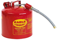 Eagle - 5 Gal Galvanized Steel Type II Safety Can - 13-1/2" High x 12-1/2" Diam, Red with Yellow - Americas Industrial Supply