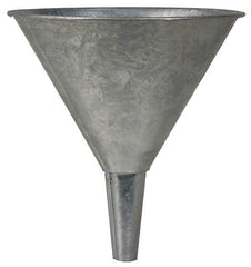 Value Collection - 1 Qt Capacity Steel Funnel - 5-1/2" Mouth OD, Straight Spout - Americas Industrial Supply