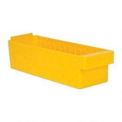 Quantum Storage - 17-5/8" Deep, Yellow High-Impact Polystyrene Drawer Bin - 4-5/8" High x 5-9/16" Wide x 17-5/8" Long - Americas Industrial Supply