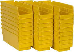 Akro-Mils - 11-5/8" Deep, Yellow Hopper Shelf Bin - 4" High x 4-1/8" Wide x 11-5/8" Long - Americas Industrial Supply