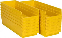 Akro-Mils - 17-7/8" Deep, Yellow Hopper Shelf Bin - 4" High x 6-5/8" Wide x 17-7/8" Long - Americas Industrial Supply