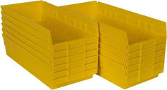Akro-Mils - 17-7/8" Deep, Yellow Hopper Shelf Bin - 4" High x 8-3/8" Wide x 17-7/8" Long - Americas Industrial Supply