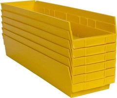 Akro-Mils - 23-5/8" Deep, Yellow Hopper Shelf Bin - 4" High x 6-5/8" Wide x 23-5/8" Long - Americas Industrial Supply