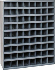 Durham - 72 Bin Bin Shelving Unit with Openings - 33-3/4 Inch Overall Width x 12 Inch Overall Depth x 42 Inch Overall Height, Gray Steel Bins - Americas Industrial Supply