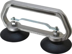 Made in USA - 50 Lb. Capacity Heavy Duty Double Cup Sheet Metal Lifter with Release Trigger - 10 Inch Handle Length and 4 Inch Cup Diameter - Americas Industrial Supply