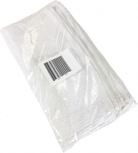 PRO-SOURCE - 19 Inch Long x 16 Inch Wide Virgin Cotton Utility Towels - White, Terry Cloth, Medium Lint, 12 Sheets per Pack, Bag - Americas Industrial Supply