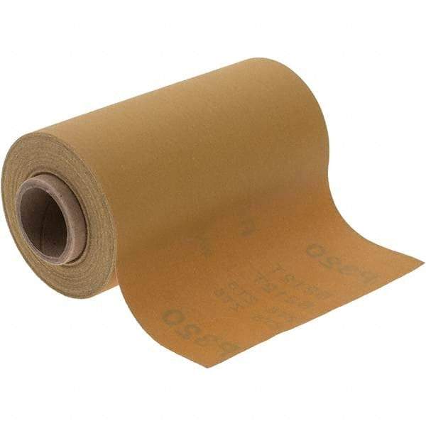 Made in USA - 320 Grit, Aluminum Oxide Adhesive Backed Sanding Sheets - Paper, 4-1/2" x 10 Yds., C Weighted Backing - Americas Industrial Supply