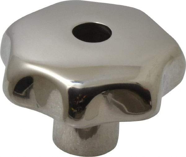 KIPP - 1.57" Head Diam, 7 Point Lobed Knob - 5/16" Hole, Stainless Steel - Americas Industrial Supply