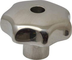KIPP - 1.96" Head Diam, 7 Point Lobed Knob - 3/8" Hole, Stainless Steel - Americas Industrial Supply