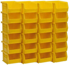 Akro-Mils - 10 Lb. Load Capacity, 5-3/8" Deep, Yellow Polymer Hopper Stacking Bin - 3" High x 4-1/8" Wide x 5-3/8" Long - Americas Industrial Supply
