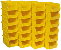 Akro-Mils - 10 Lb. Load Capacity, 7-3/8" Deep, Yellow Polymer Hopper Stacking Bin - 3" High x 4-1/8" Wide x 7-3/8" Long - Americas Industrial Supply