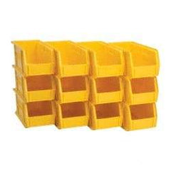 Akro-Mils - 30 Lb. Load Capacity, 10-7/8" Deep, Yellow Polymer Hopper Stacking Bin - 5" High x 5-1/2" Wide x 10-7/8" Long - Americas Industrial Supply