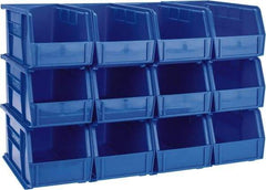 Akro-Mils - 30 Lb. Load Capacity, 10-7/8" Deep, Blue Polymer Hopper Stacking Bin - 5" High x 5-1/2" Wide x 10-7/8" Long - Americas Industrial Supply