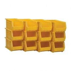 Akro-Mils - 60 Lb. Load Capacity, 14-3/4" Deep, Yellow Polymer Hopper Stacking Bin - 7" High x 8-1/4" Wide x 14-3/4" Long - Americas Industrial Supply