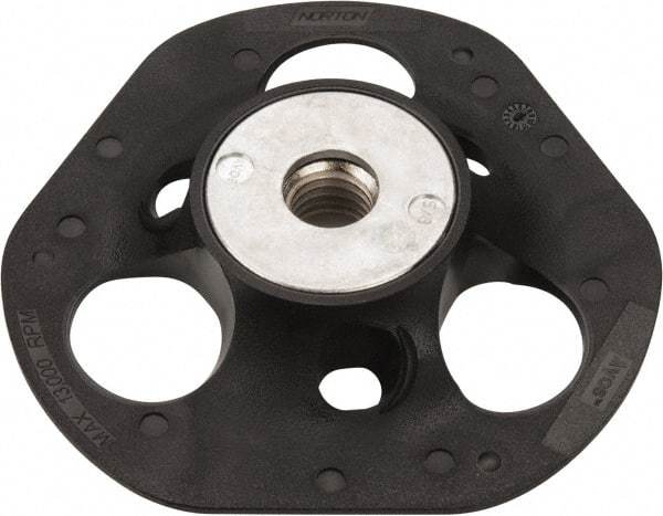 Norton - 4-1/2" Diam Quick-Change Type S Disc Backing Pad - Medium Density, 13,000 RPM, Speed-Lok Compatible - Americas Industrial Supply