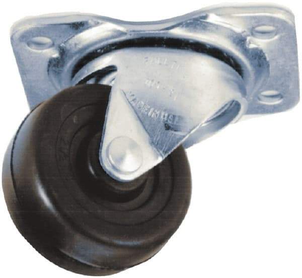 Albion - 4" Diam x 1-5/8" Wide x 5" OAH Top Plate Mount Swivel Caster - Phenolic, 450 Lb Capacity, Roller Bearing, 4 x 5-1/8" Plate - Americas Industrial Supply