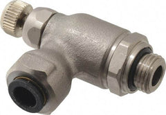 Legris - 8mm Tube OD x 1/4" BSPP Metal Flow Control Regulator - 0 to 145 psi, Buna Nitrile O-Ring & Treated Brass Material - Americas Industrial Supply