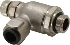 Legris - 10mm Tube OD x 3/8" BSPP Metal Flow Control Regulator - 0 to 145 psi, Buna Nitrile O-Ring & Treated Brass Material - Americas Industrial Supply