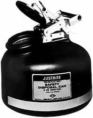 Justrite - Safety Disposal Cans Capacity (Gal.): 5.00 Material: Polyethylene - Americas Industrial Supply