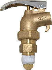 Justrite - 3/4" NPT Brass Adjustable Drum Faucet - FM Approved, Internal Arrester, Self Closing - Americas Industrial Supply
