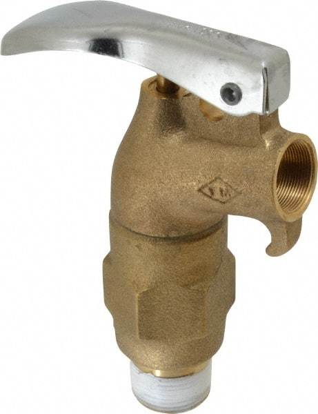 Justrite - 3/4" NPT Brass Rigid Drum Faucet - FM Approved, No Arrester, Self Closing - Americas Industrial Supply