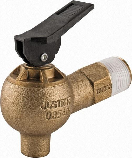 Justrite - 3/4" NPT Brass Drum Faucet - FM Approved - Americas Industrial Supply