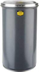 Justrite - 15 Gallon Complete Unit Fire Resistant Steel Drum and Aluminum Head - 15-1/8 Inch Outside Diameter, 5-1/4 Inch Opening Diameter, 25-3/4 Inch High, FM and UL Standards - Americas Industrial Supply