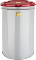 Justrite - 30 Gallon Complete Unit Fire Resistant Steel Drum and Head - 19-1/4 Inch Outside Diameter, 7 Inch Opening Diameter, 29-3/4 Inch High, FM and UL Standards - Americas Industrial Supply