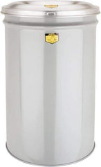 Justrite - 30 Gallon Complete Unit Fire Resistant Steel Drum and Aluminum Head - 19-7/8 Inch Outside Diameter, 7 Inch Opening Diameter, 29-3/4 Inch High, FM and UL Standards - Americas Industrial Supply