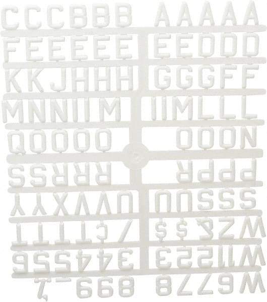 Ghent - Plastic Letter Kits Type: Reusable Letters Display Size: 3/4 (Inch) - Americas Industrial Supply