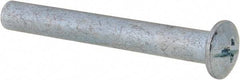 Made in USA - #10-24 Thread Barrel, Slotted/Phillips Drive, Steel Sex Bolt & Binding Post - Zinc-Plated Finish, 2" Long Barrel - Americas Industrial Supply